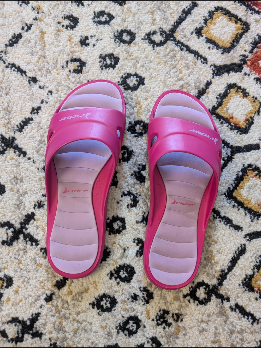 Riders by Lee Hot Pink Slide Sandals for Women